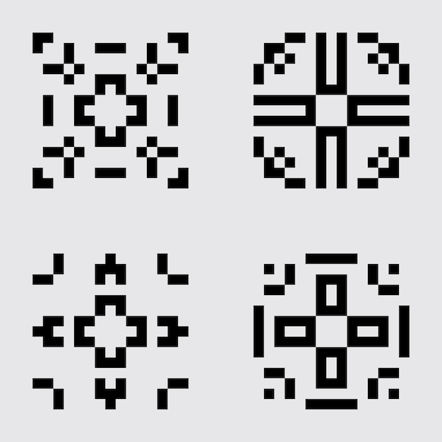 pixel art set tegels abstract materiaal patroon