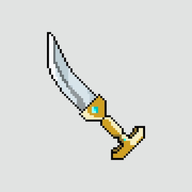 Vector pixel art short blade vector