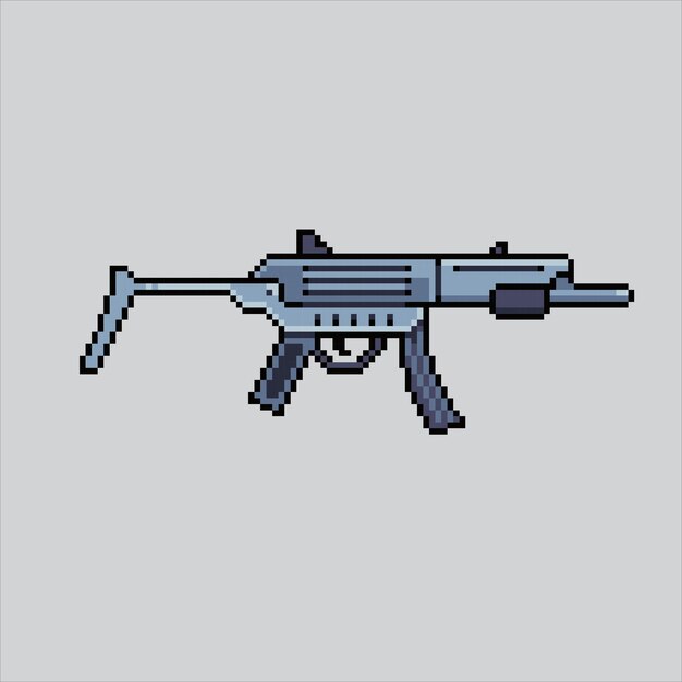 Pixel art Gun Beam. Pixelated futuristic gun. futuristic alien