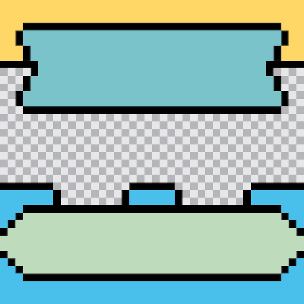 pixel art social media post sjabloon ontwerp