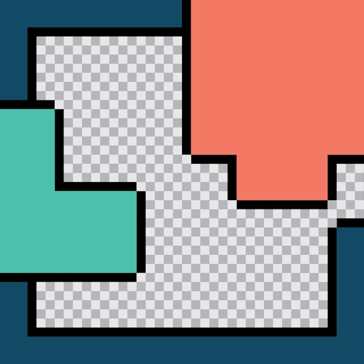 Vector pixel art social media post template design