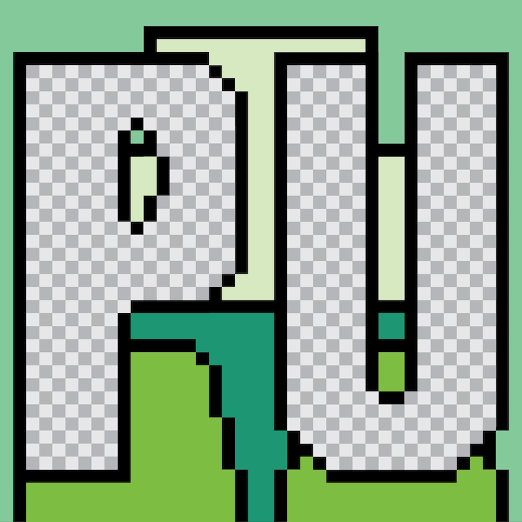 Vector pixel art social media post template design