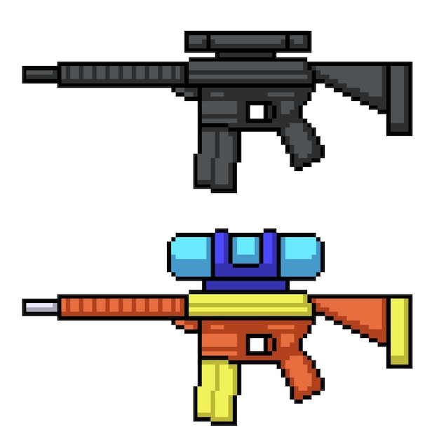 Pixel art speelgoed waterpistool