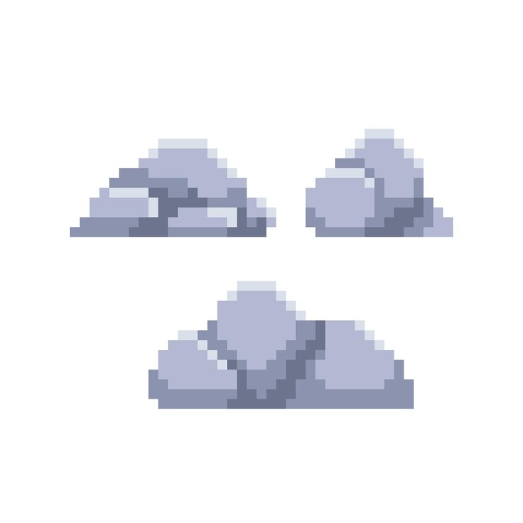 Pixel art stone game asset design