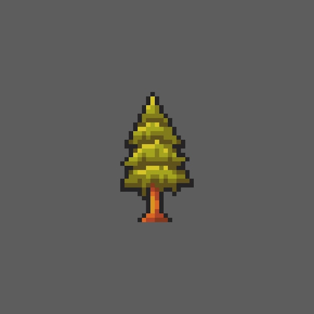 pixel art tree for game asset