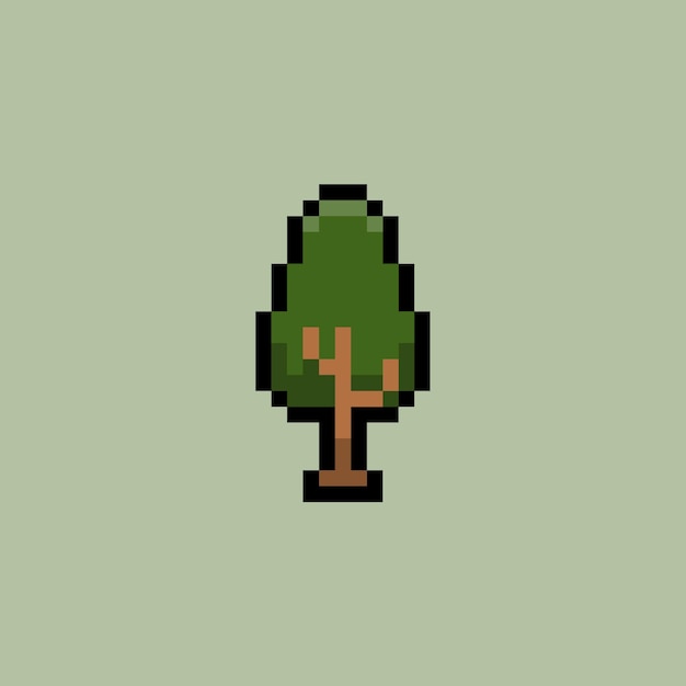 pixel art tree