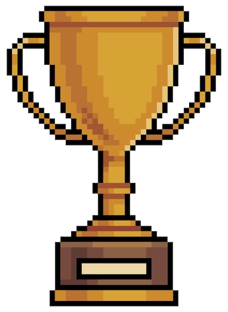 Pixel art trophy icon for 8bit