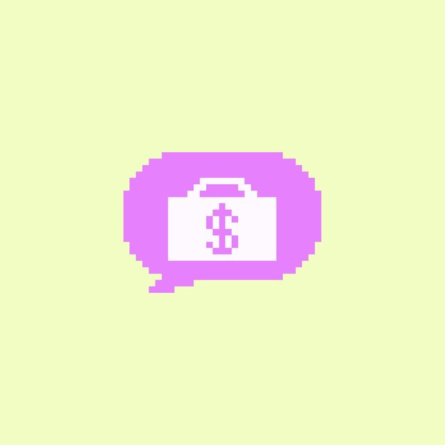 Pixel art vector bubble chat icon