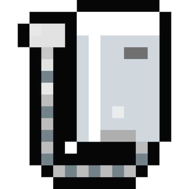 Vector pixel art water heater icon