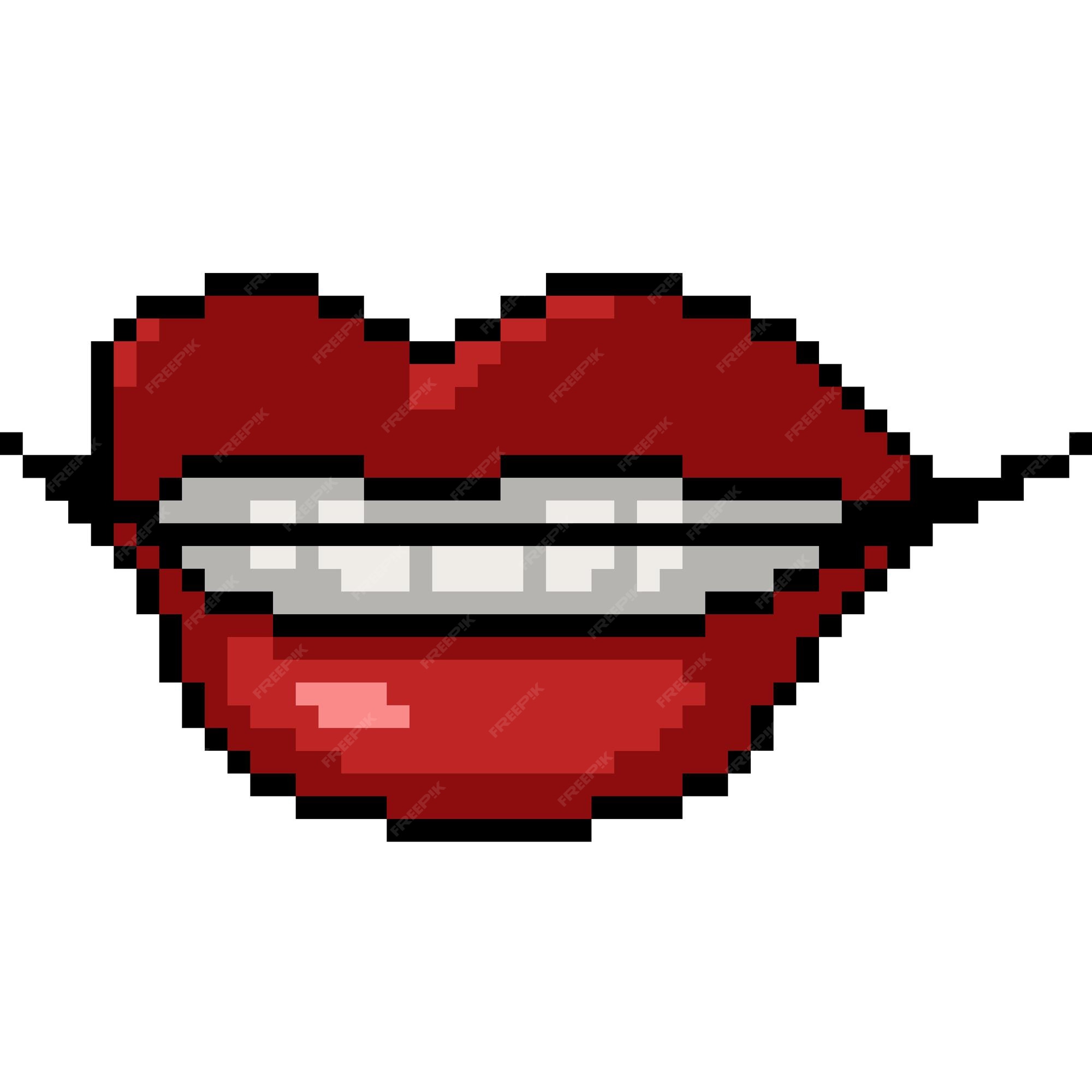 Lips Pixel Art Stock Illustration 507109480