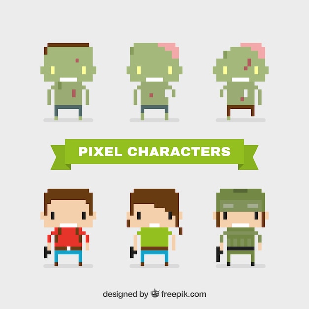 Коллекция символов pixel