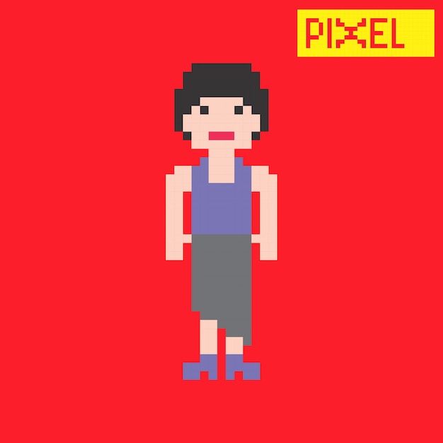 pixel character vector graphic art design illustration