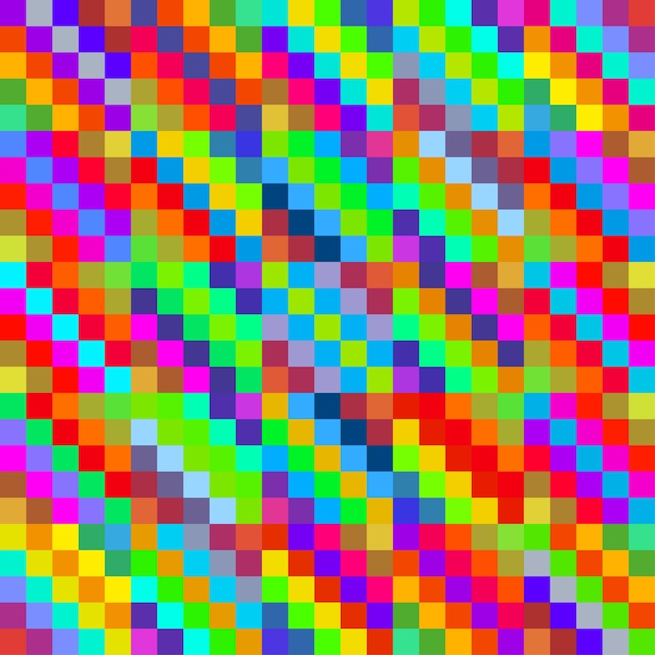 Vector pixel color block vector background pattern seamless