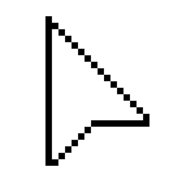 Vector pixel computer mouse click pointer cursor arrow mouse cursor arrow pointer arrow cursor icon