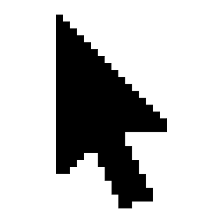 Vector pixel computer mouse click pointer cursor arrow mouse cursor arrow pointer arrow cursor icon
