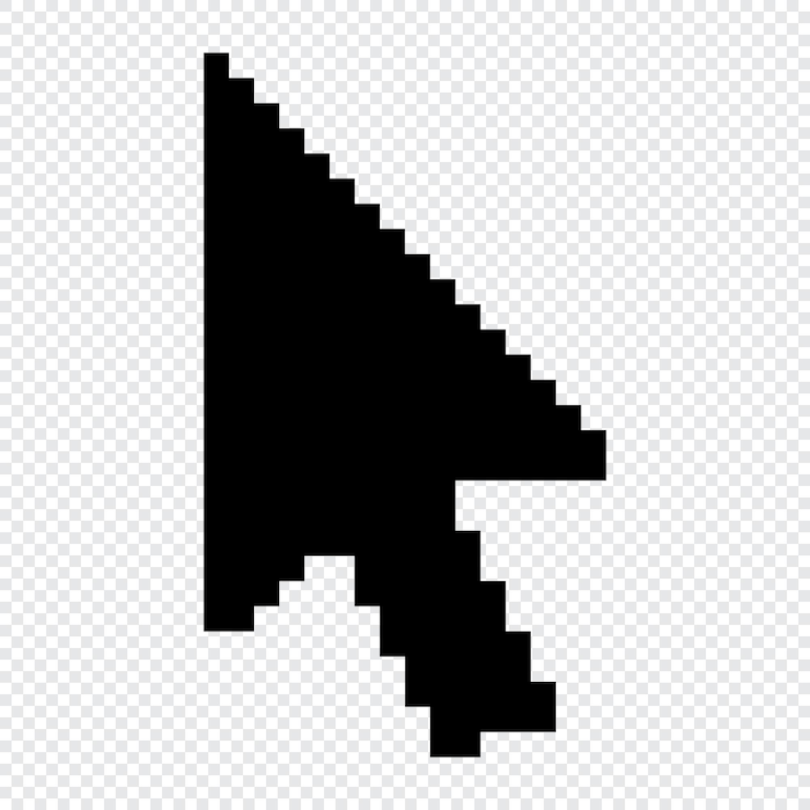 Vector pixel computer mouse click pointer cursor arrow mouse cursor arrow pointer arrow cursor icon