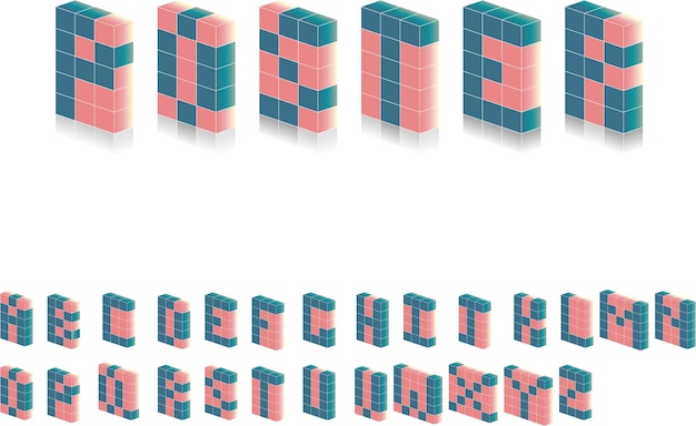 Pixel Creative font design vector