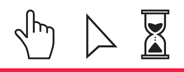 Pixel cursor pijl wijzer icoon teken vector illustratie