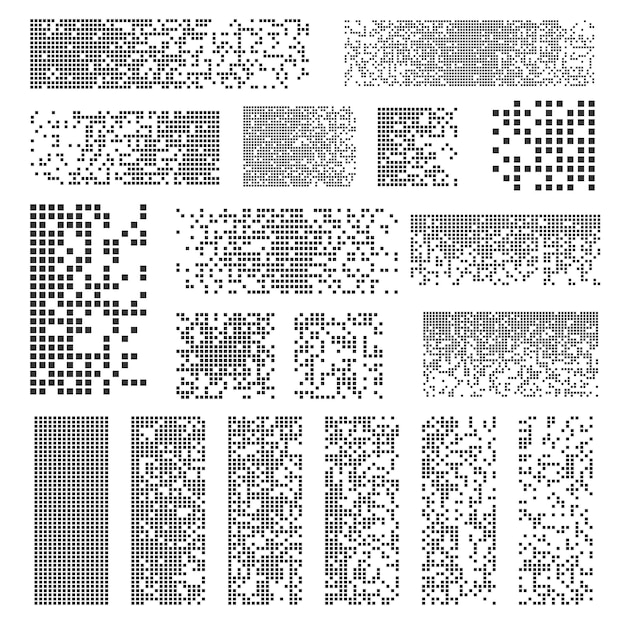 Vector pixel desintegratie set