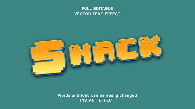 Vector pixel editable text effect template with abstract style use for business brand