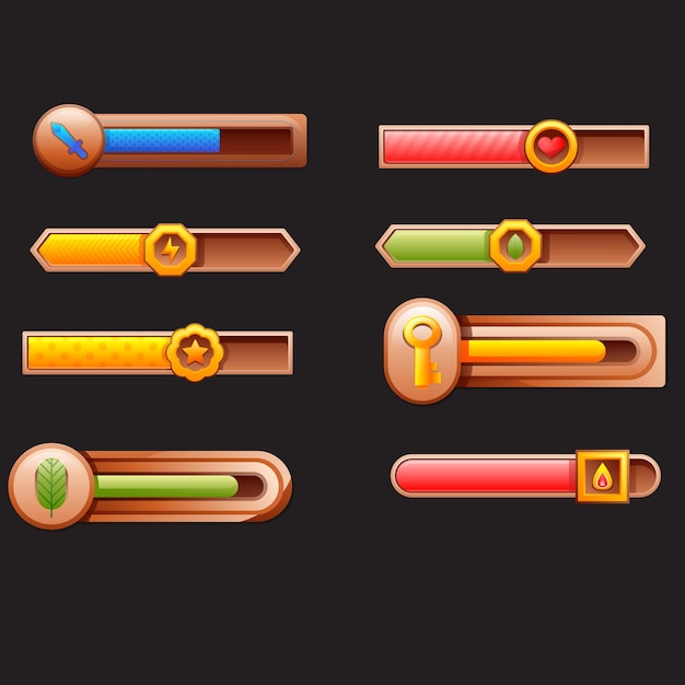 Pixel game icon Retro video games element arcade UI button digital console 8bit interface pixel