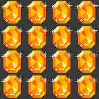 Vector pixel gemstone pattern 13