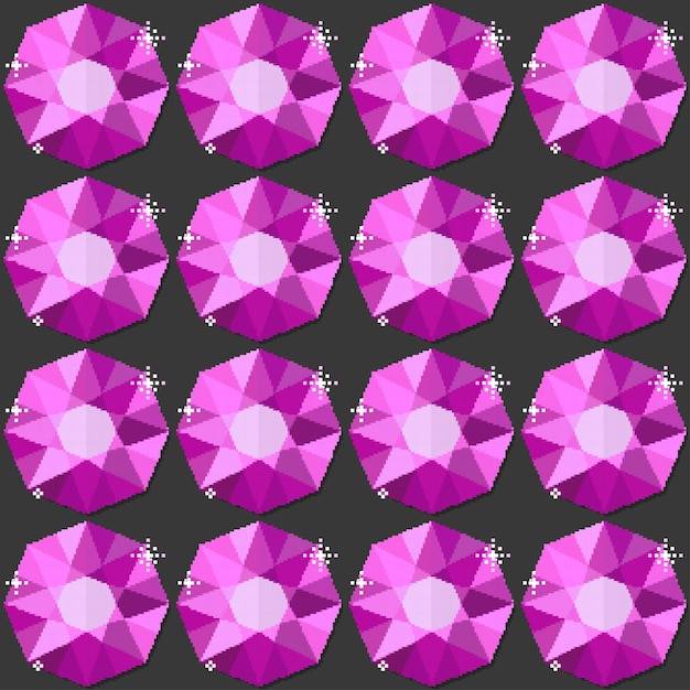 Pixel gemstone pattern 3