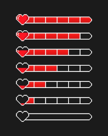 Premium Vector | Pixel hp scale