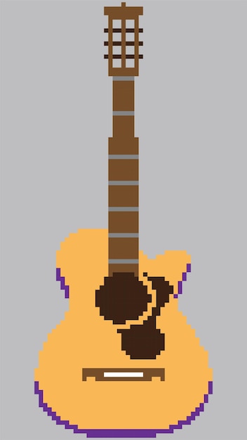 Pixel Illustrator Guitar