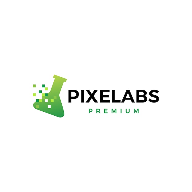 Illustrazione digitale dell'icona di logo dei laboratori del pixel