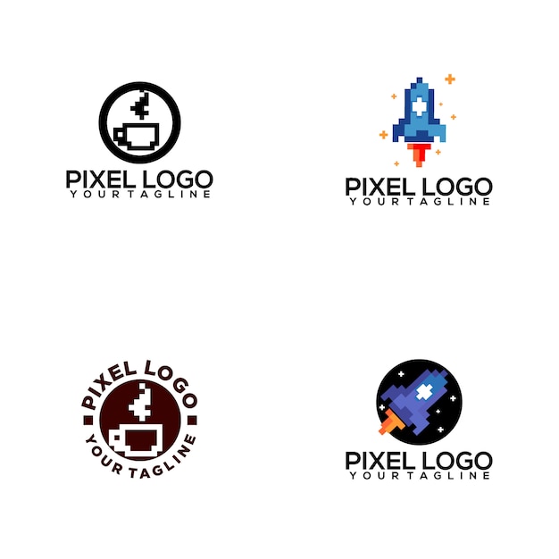 Collezione pixel logo