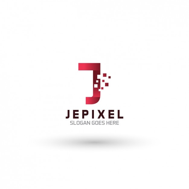 Vector pixel logo template