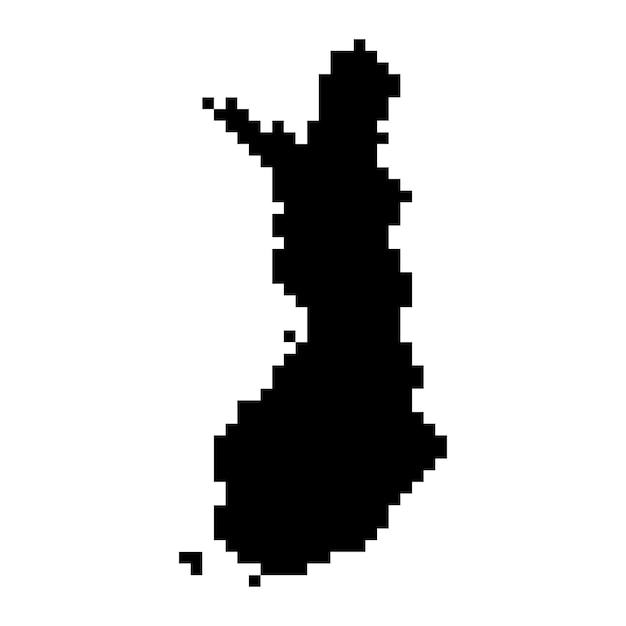 Premium Vector  Pixel map of finland the dotted map is on white