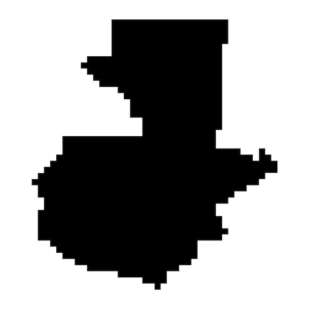 Pixel map of French Guatemala Vector illustration