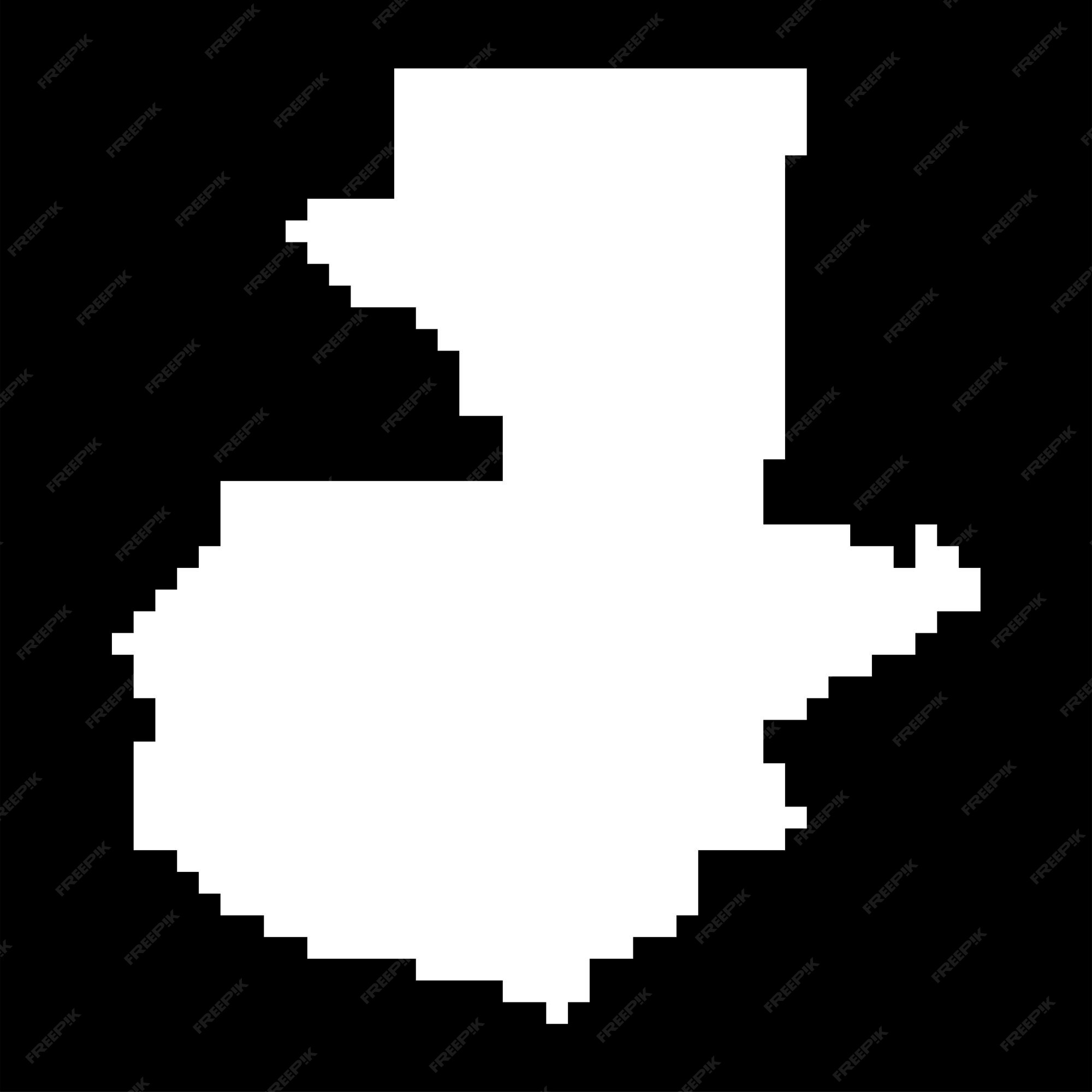 Premium Vector  Pixel map of guatemala the dotted map is on white