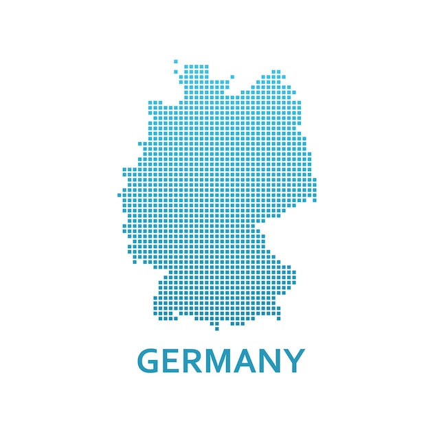 Vettore pixel mappa della germania