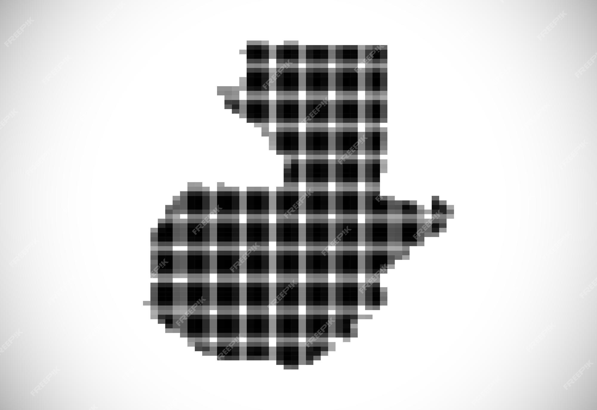 Premium Vector  Pixel map of guatemala the dotted map is on white