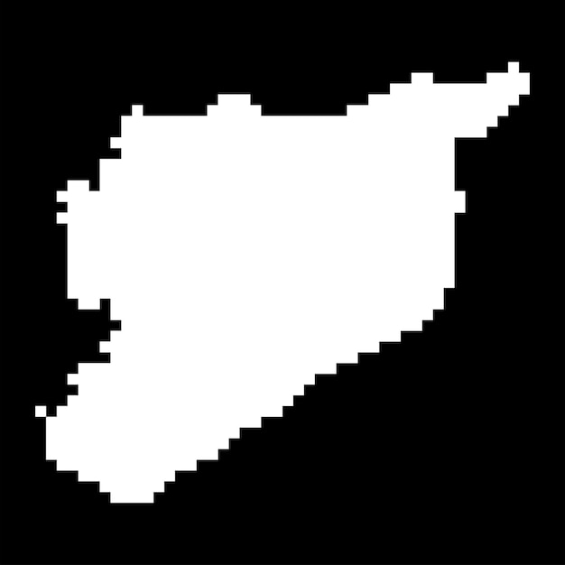 Pixel map of Syria Vector illustration