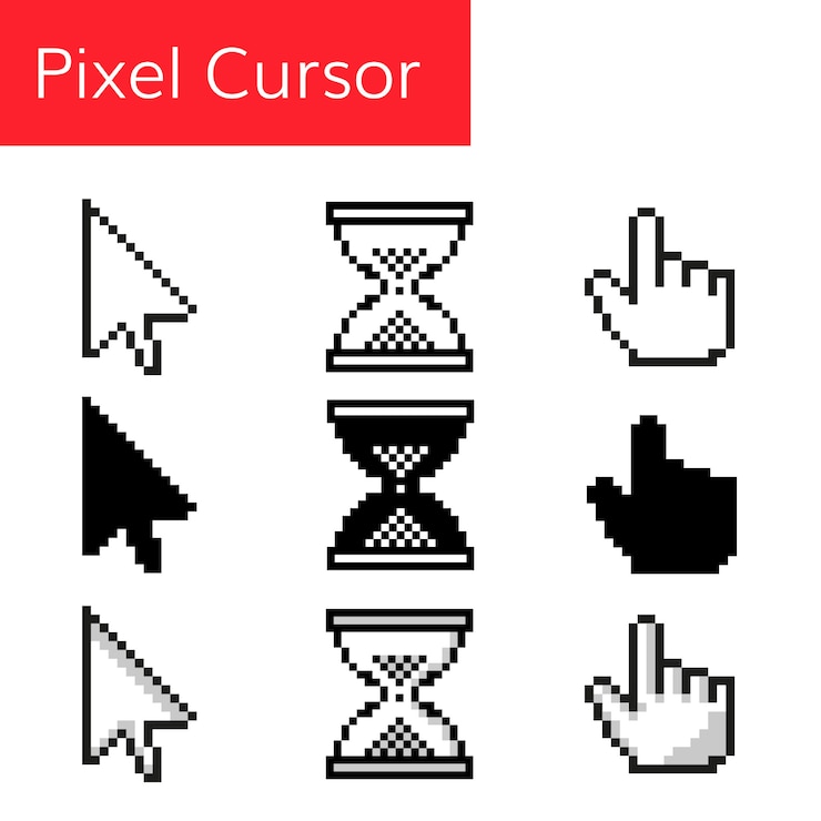 Vector pixel mouse cursor