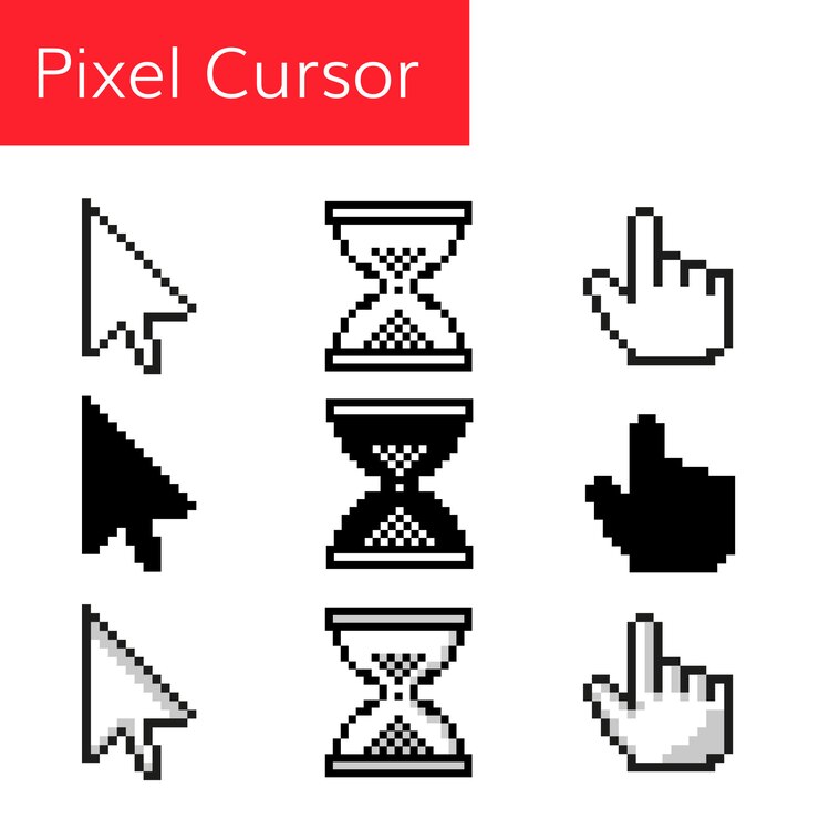 Vector pixel mouse cursor