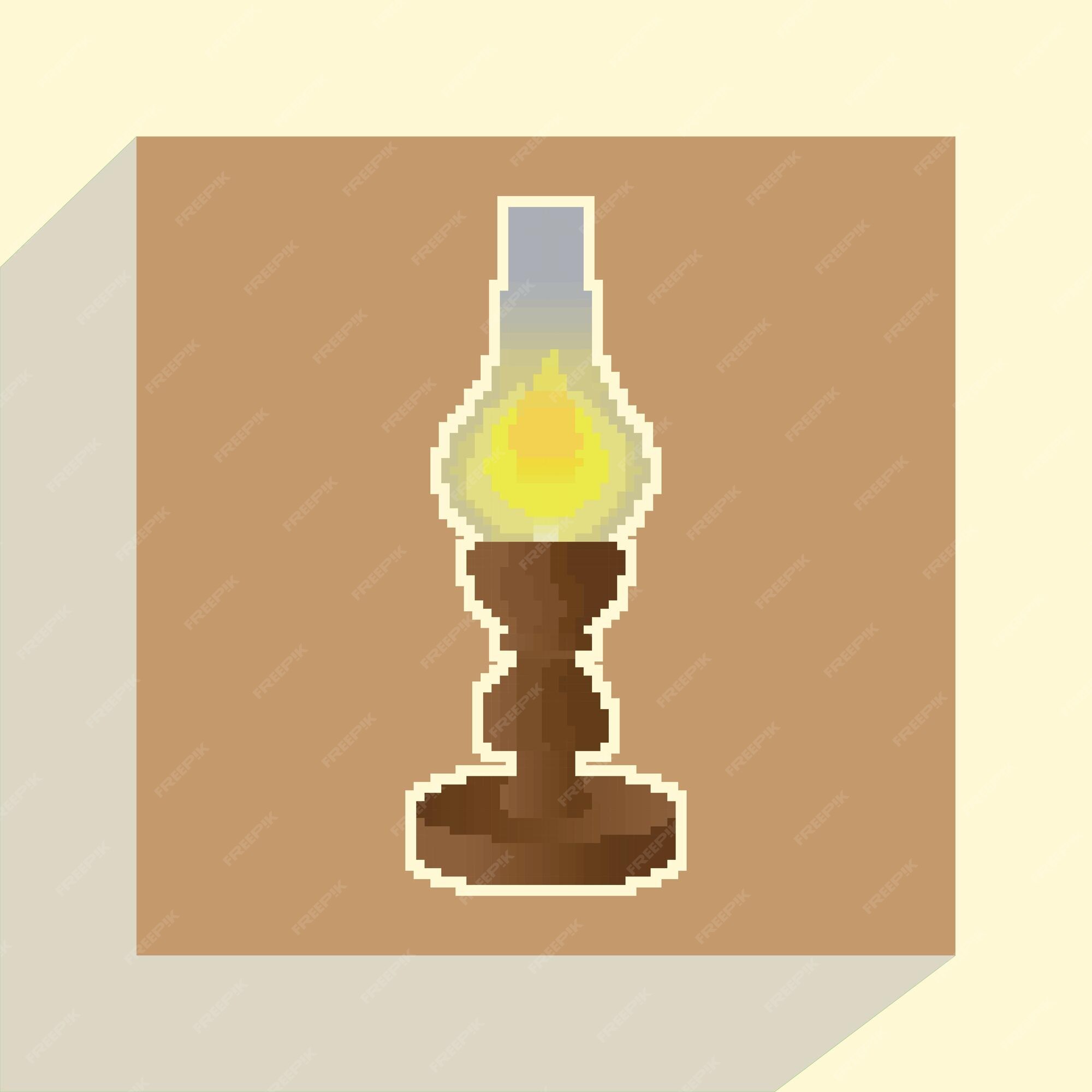 oil kerosene lamp game pixel art vector illustration Stock Vector Image &  Art - Alamy