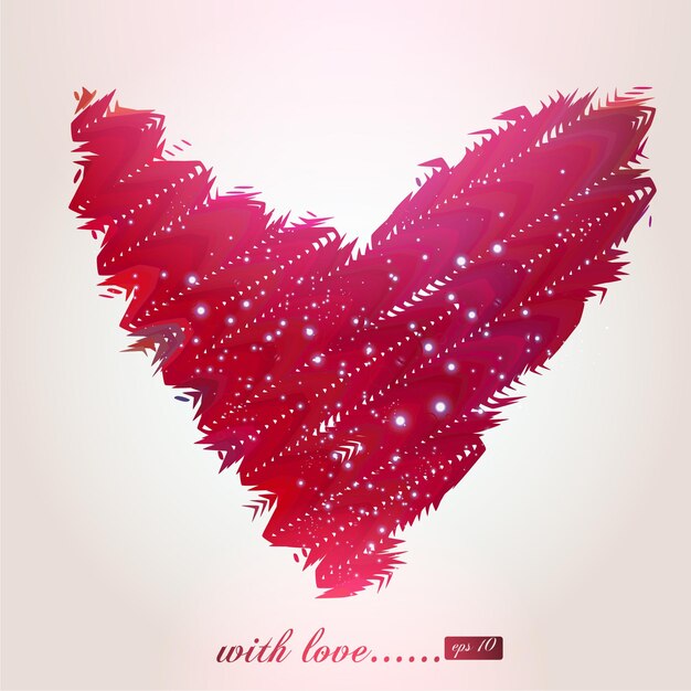 Vettore pixel pattern abstract heart background design (disegno di sfondo del cuore astratto dei pixel)