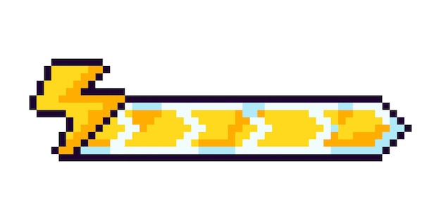 Vector pixel progress bar gaming of energy speed