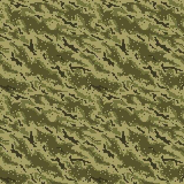 Vector pixel seamless military pattern texture