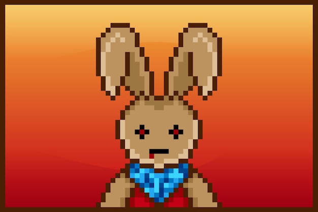 pixel style punk bunny character design for nft project 632