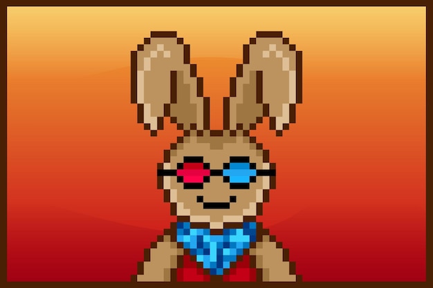 pixel style punk bunny character design for nft project 635