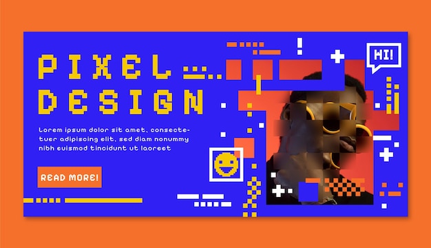 Vettore progettazione del modello di pixel