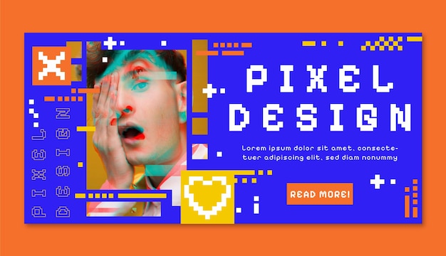 Vettore progettazione del modello di pixel