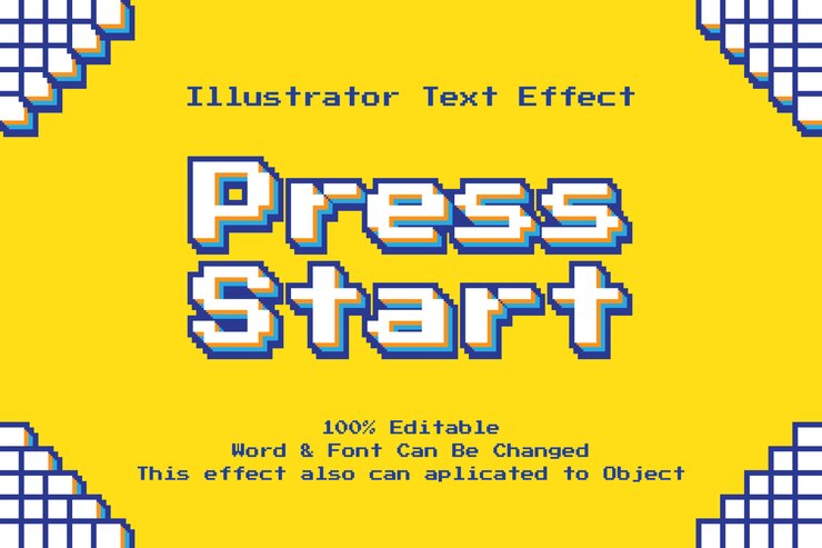 Pixel text effect