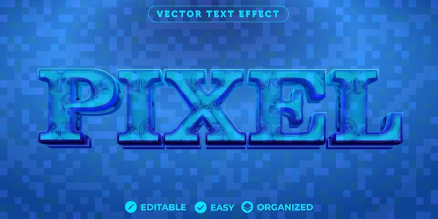 Pixel Text EffectFully Editable Font Text Effect